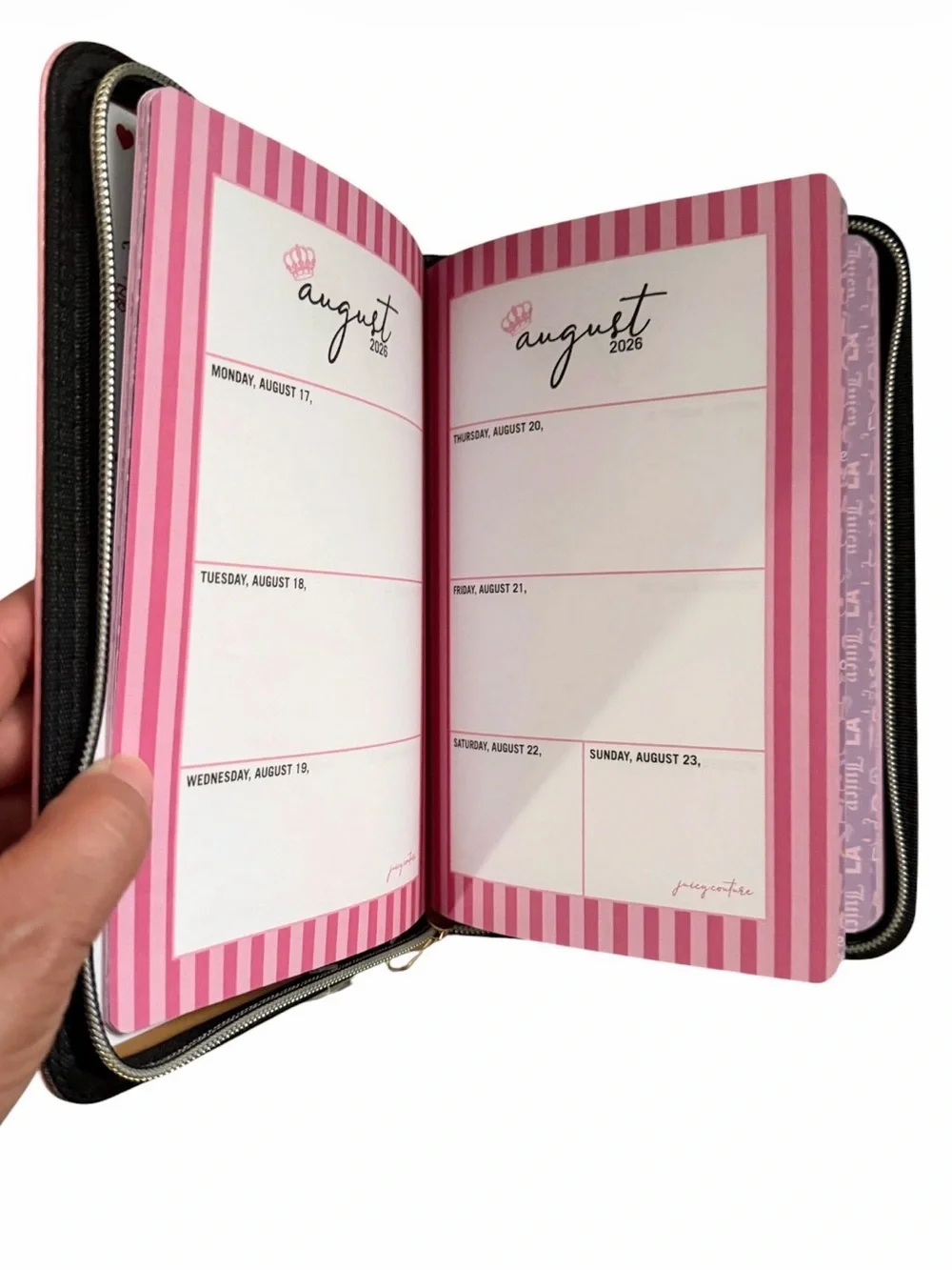 Juicy Couture Pink Leatherette 18-Month Planner & Pen Set (2026–2027)